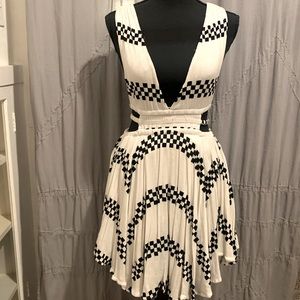 Race car white dress ! Edgy